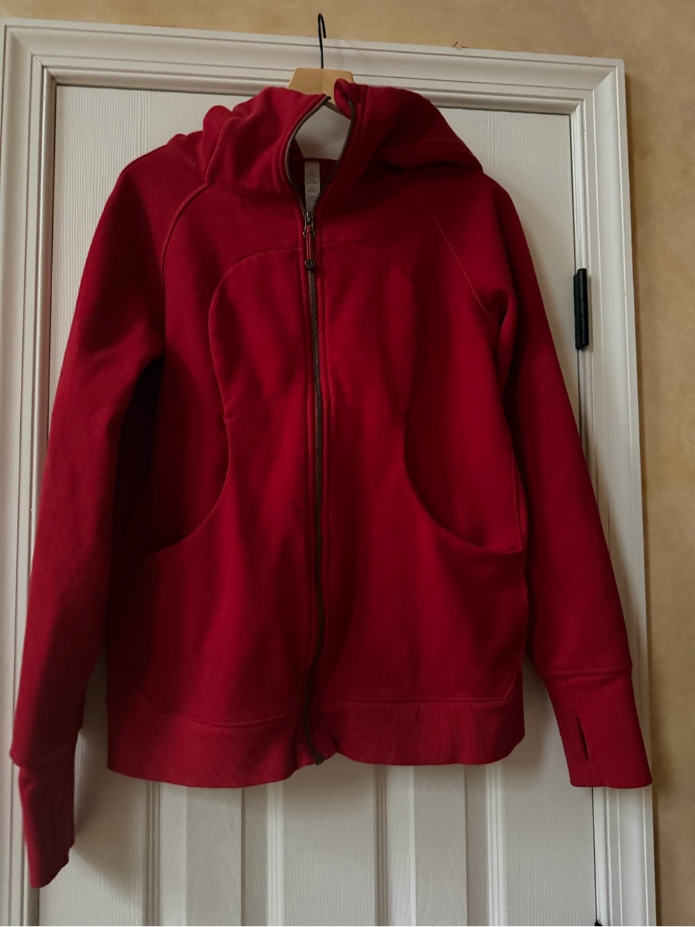 Lululemon LIMITED EDITION SCUBA Hooded RED gold- Zip Up Sweatshirt